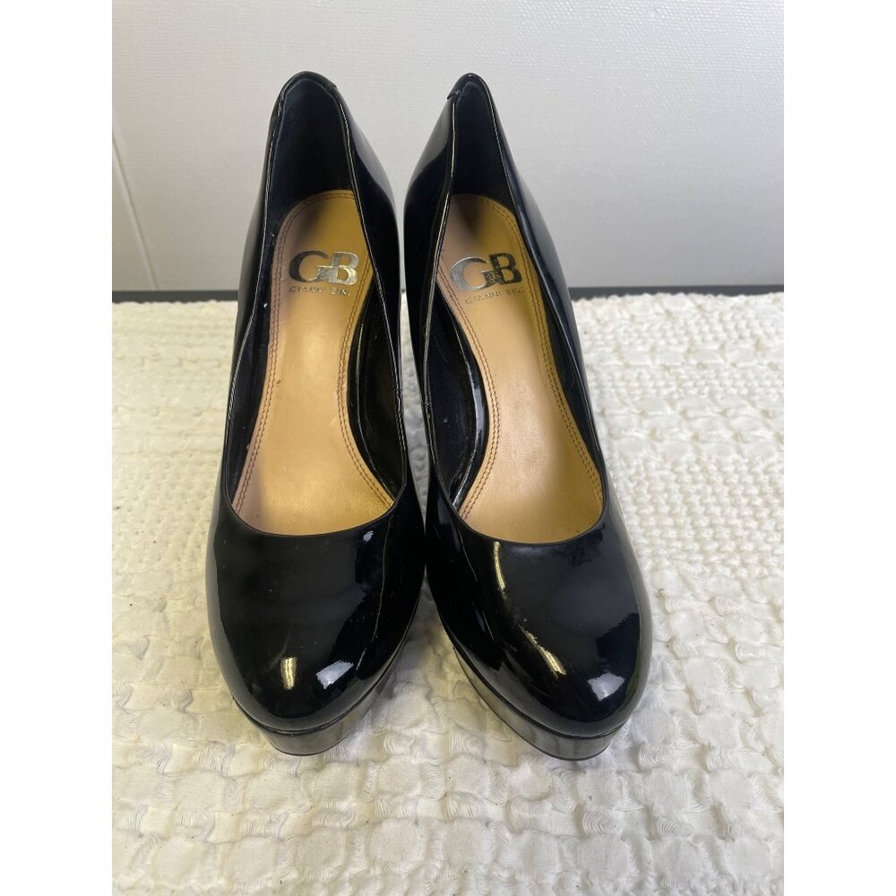 Giani Bini Women's Black Patent 5" High Heel Shoes Size 7 SKU 2314